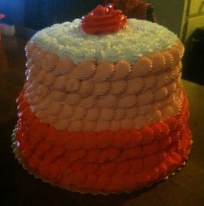 My daughter's vanilla birthday cake. 